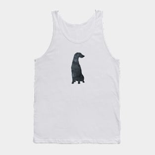 Deerhound Black Silhouette Art Tank Top